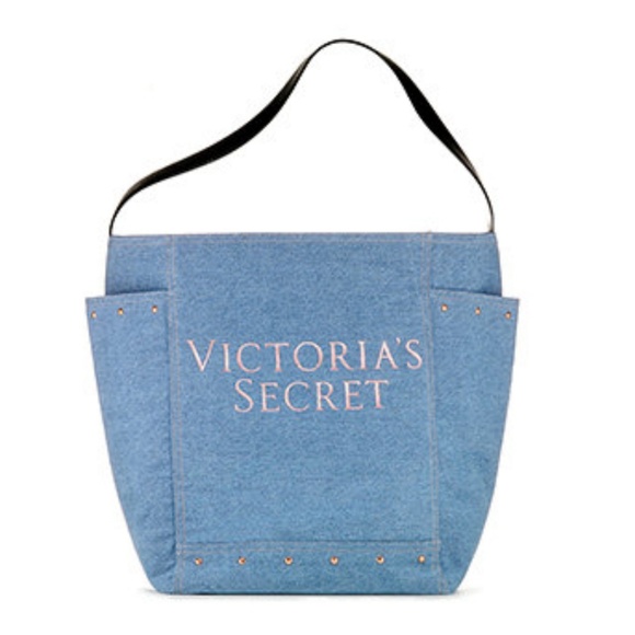 Victoria's Secret Denim Shoulder Bag Tote NWT - Picture 4 of 4